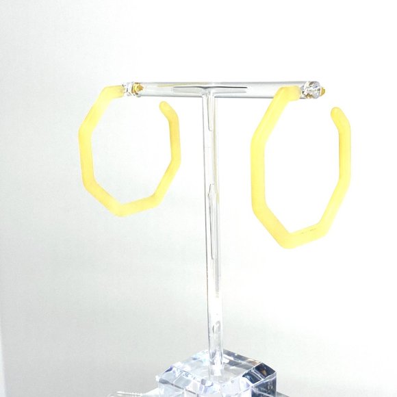 Yellow Resin Hoops - Picture 4 of 4